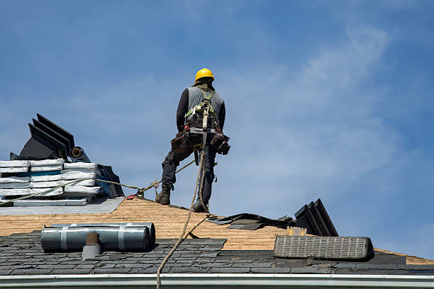 Professional Gutter Installation technician working in Wilson Creek, WA